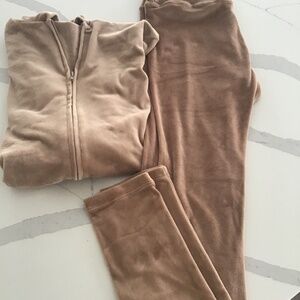Suzette Collection Soft 2 Piece Beige  Tracksuit Size XS